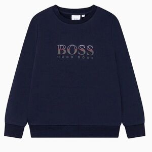 Kid's Technical Logo Sweatshirt Size 10-138 Navy Blue